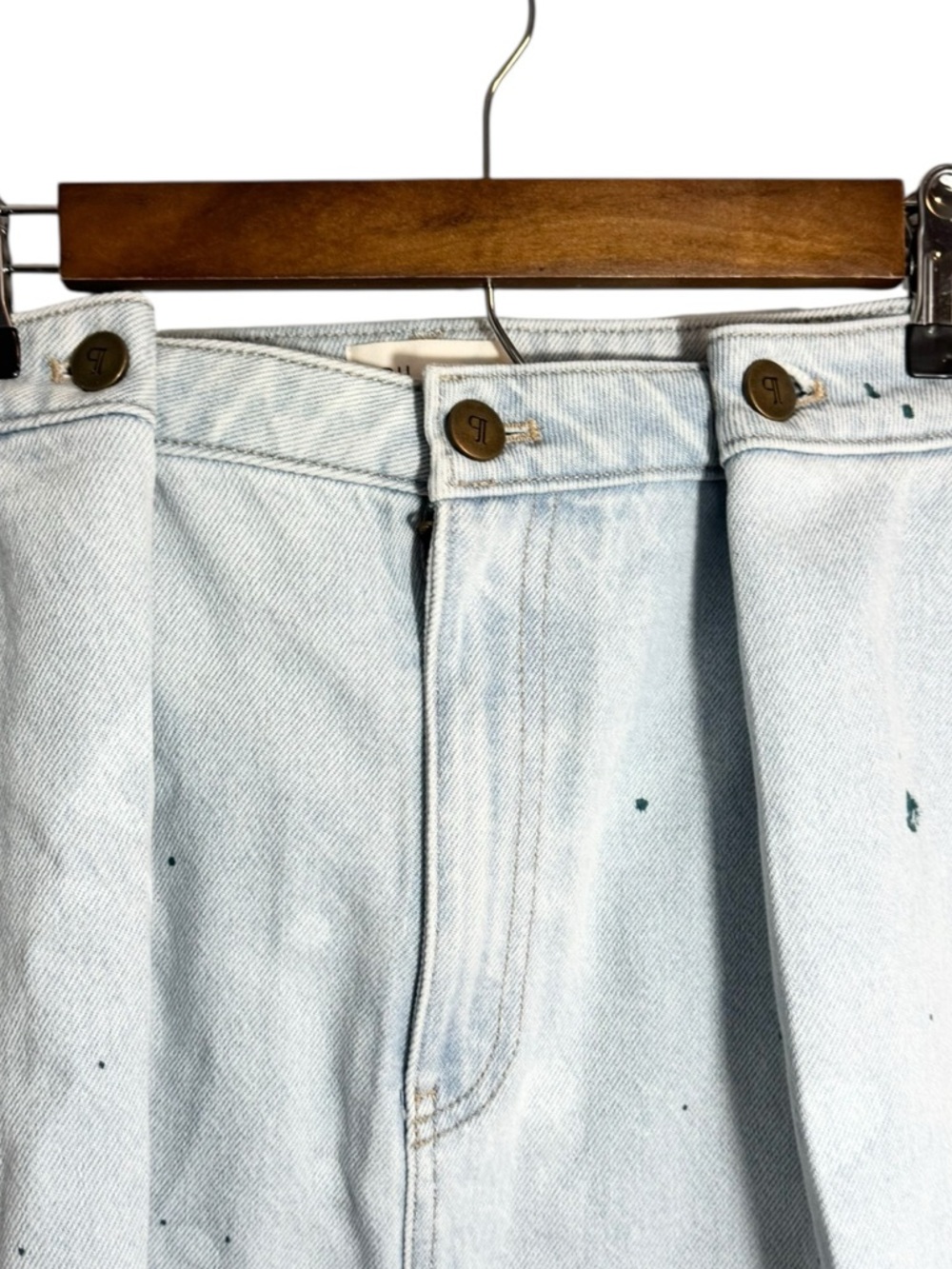 Anthropologie Pilcro Reworked Denim Mini Skirt 14 NWT - Picture 5 of 12